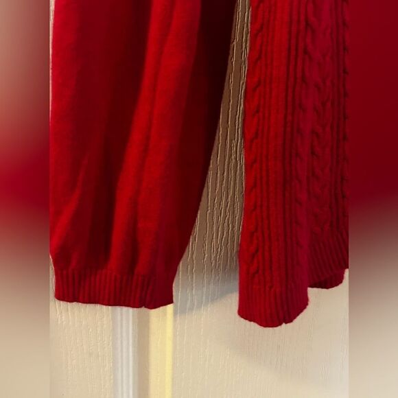 Talbots Cable Knit Pullover Fuschia pink sweater women’s Large Barbie core - Picture 7 of 8